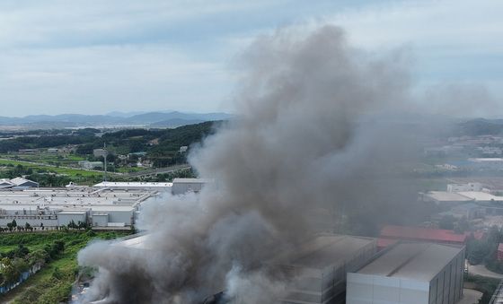 국가소방동원령 내려진 평택 위험물 보관창고 화재현장