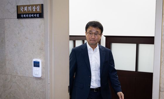 의장실 찾은 한병도 민주당 대표 직무대행