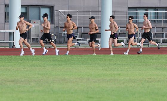아침부터 훈련 매진하는 근대5종 국가대표팀