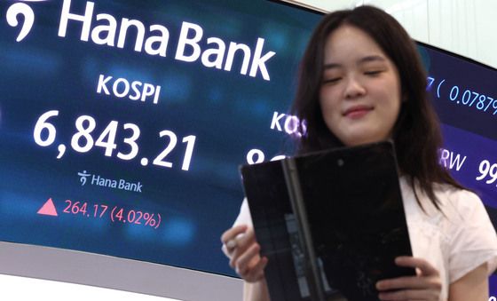 코스피, 장중 4%대 상승