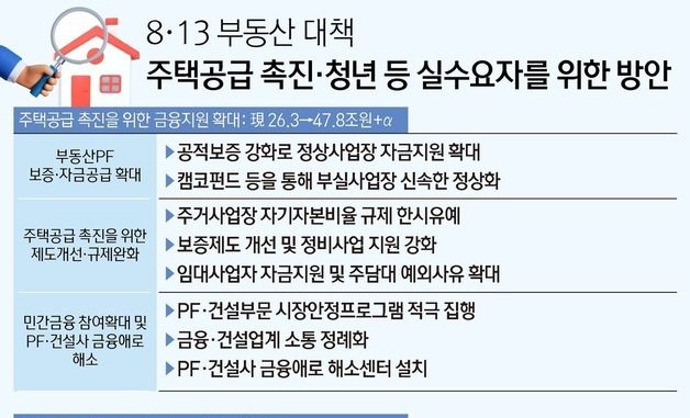 [그래픽] 8·13 부동산 대책 주택공급 촉진·청년 등 실수요자를 위한 방안