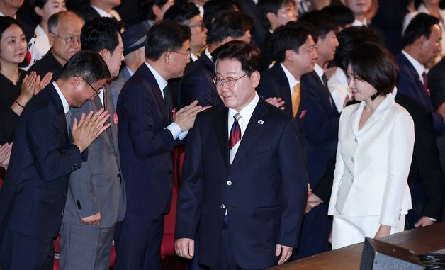 제81주년 광복절 경축식 참석하는 이재명 대통령·김혜경 여사