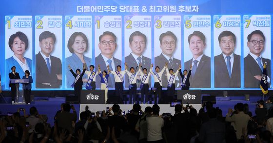 민주당 전당대회 후보들의 인사