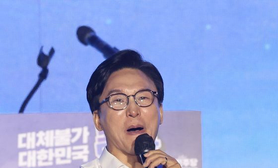 정견발표하는 김민석 후보