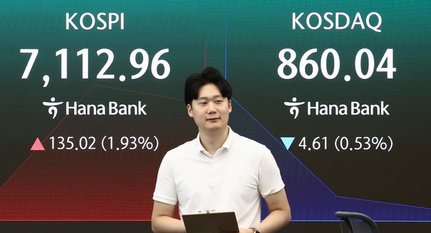 코스피, 7100선 회복하며 상승 출발