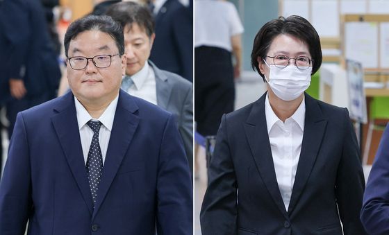 '쿠팡 수사외압 의혹' 3차 공판 출석하는 엄희준·김동희 검사