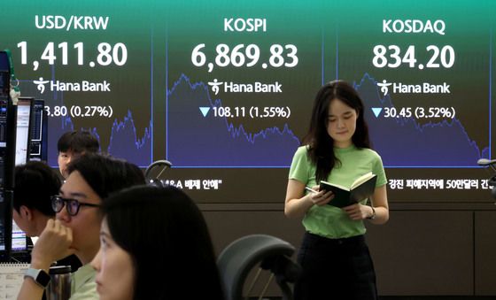 코스피·코스닥 '동반 하락 마감'