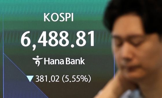 코스피 5% 넘게 하락…매도 사이드카 발동