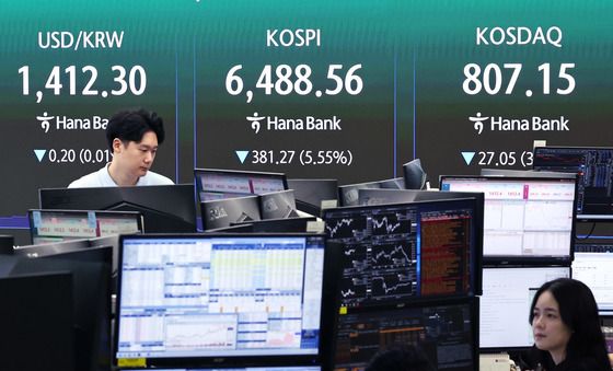 코스피 5%대 급락…매도 사이드카 발동
