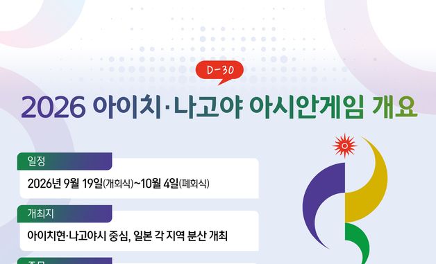 [오늘의 그래픽] 2026 아이치·나고야 아시안게임 개요