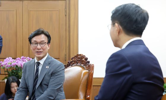 조정식 국회의장 예방하는 김민석 민주당 대표