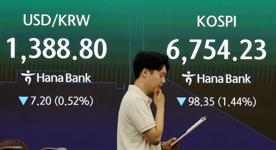 코스피 하락 시작