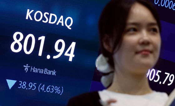 코스닥, 38.95p 하락 마감