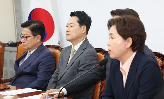 양향자 최고위원 발언 경청하는 장동혁·정점식