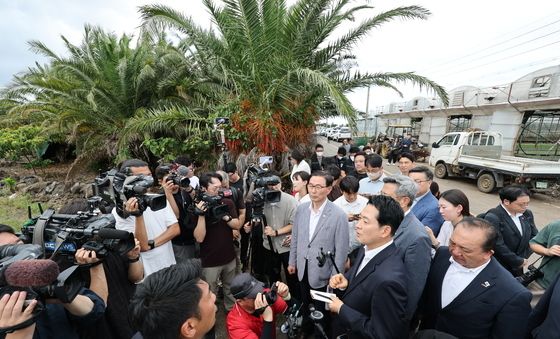 제주 실종 장 모 씨 시신 발견 현장 방문한 장동혁 대표