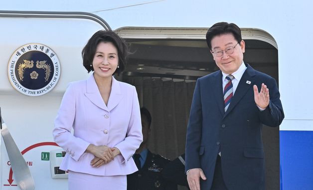 독일 떠나는 이재명 대통령·김혜경 여사