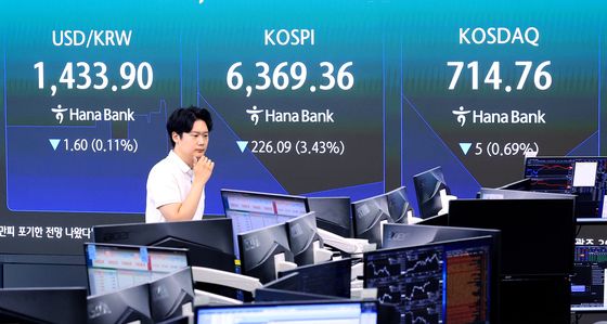 코스피, 3%대 하락 출발