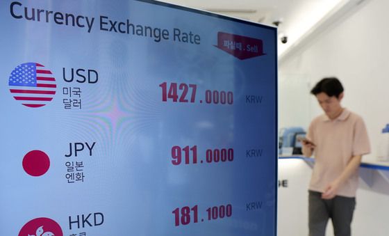 1400원대 초반까지 하락한 원달러 환율