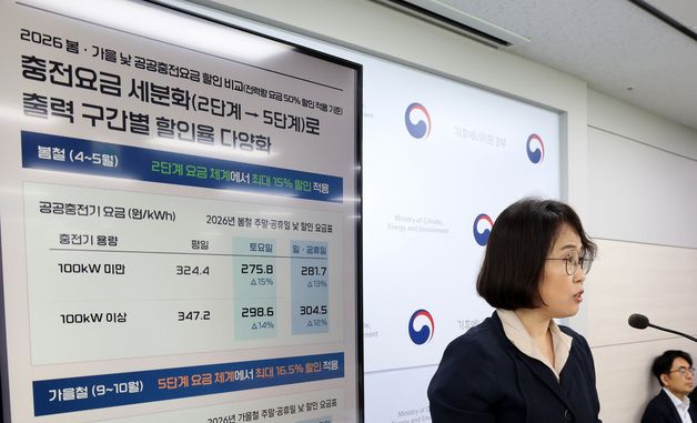 가을철 주말·공휴일 낮시간대 충전요금 한시적 추가 인하