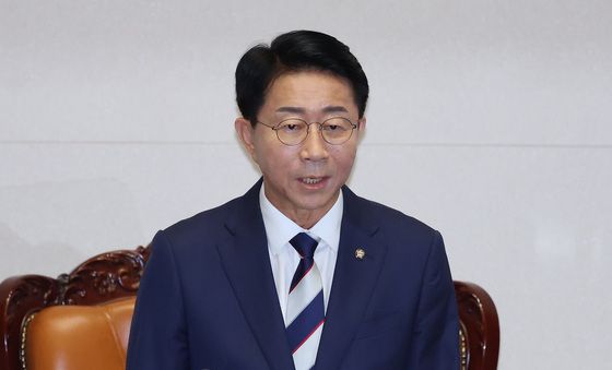 정기국회 개회사하는 조정식 의장