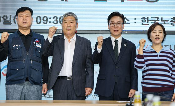 김민석 민주당 대표, 한국노총 지도부 예방