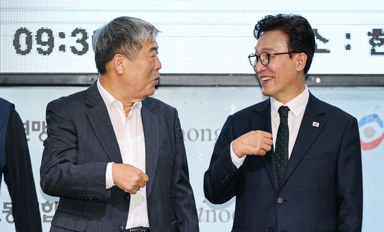 한국노총 찾은 김민석 당대표