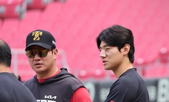 퇴원 후 선수단 합류한 김도영