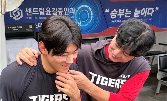 코뼈 골절 부상 당한 김도영, 퇴원 후 선수단 합류