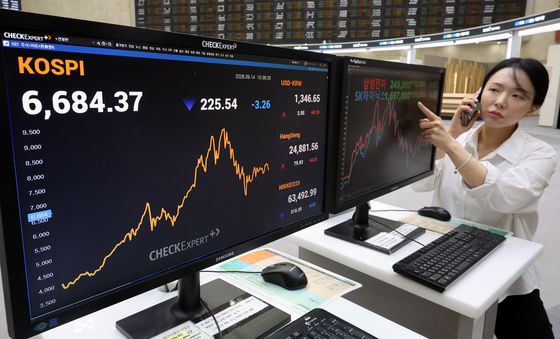 코스피, 3%대 급락 6,600대 마감