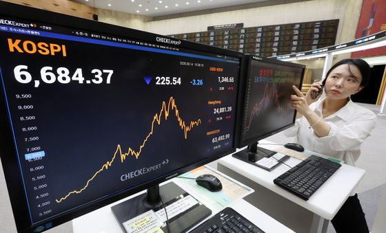 코스피, 3%대 하락 마감...SK하이닉스 6%대 급락