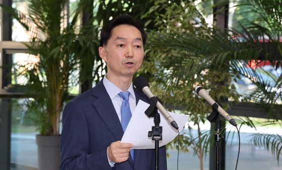 입장 발표하는 김지용 중대범죄수사청장 후보자