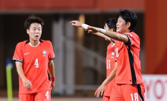 김민지의 선제골 '1-0으로 앞서가는 대한민국'