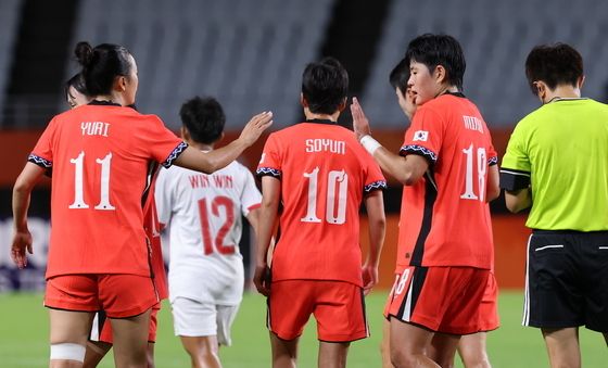 김민지의 선제골로 앞서가는 대한민국