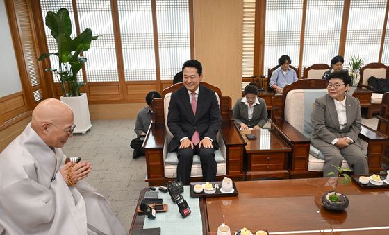 장동혁 대표, 조계종 총무원장 진우스님 예방