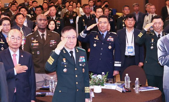 한자리에 모인 한·미 군 지휘부