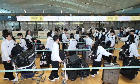대한민국 선수단 아시안게임 위해 출국