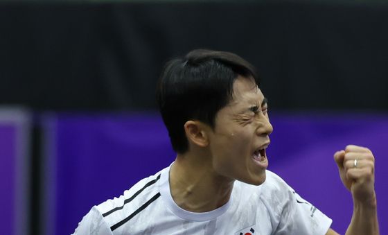 테크볼 이준석 '승리의 포효'
