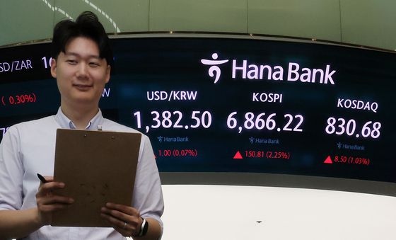 코스피 2%대 상승 출발…장 초반 6800선 회복