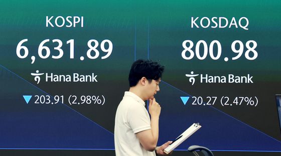 하락하며 개장한 코스피·코스닥