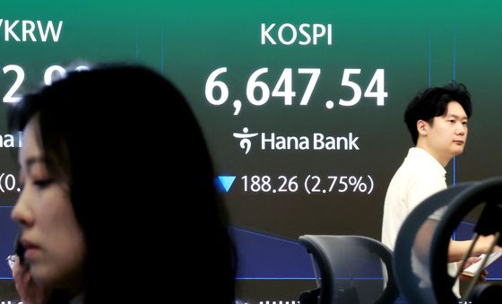 3% 하락하며 개장한 코스피