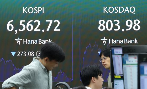 코스피, 사흘 만에 하락세