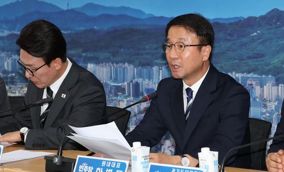 최고위 발언하는 한병도 원내대표