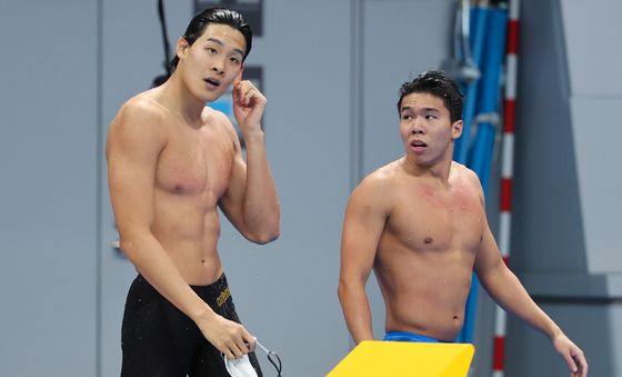 옆 선수도 놀라게한 김영범의 기록