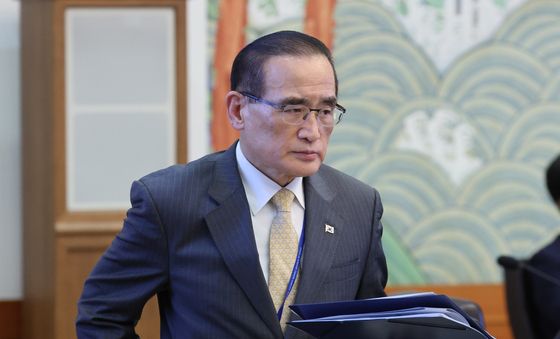 수석보좌관회의 참석하는 위성락 안보실장