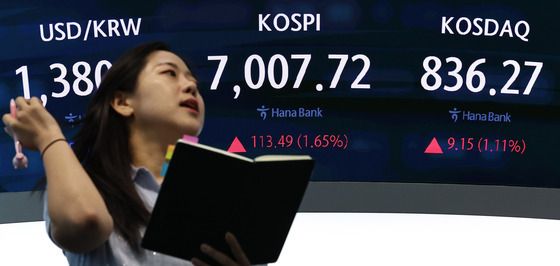 코스피, 7000선 탈환…코스닥도 상승 마감
