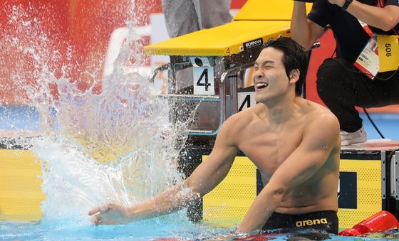 김영범, 자유형 50m 금빛 질주