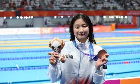 김승원, '50m 배영 동메달 획득'