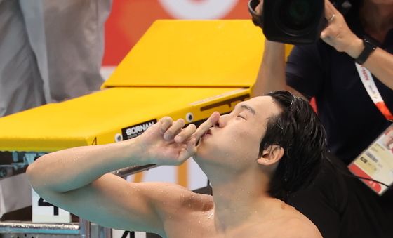 김영범, 50m 자유형 금메달