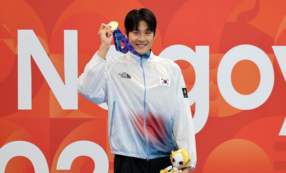 50m 자유형 '금메달' 김용범, 함박웃음