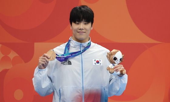 동메달 획득한 지유찬